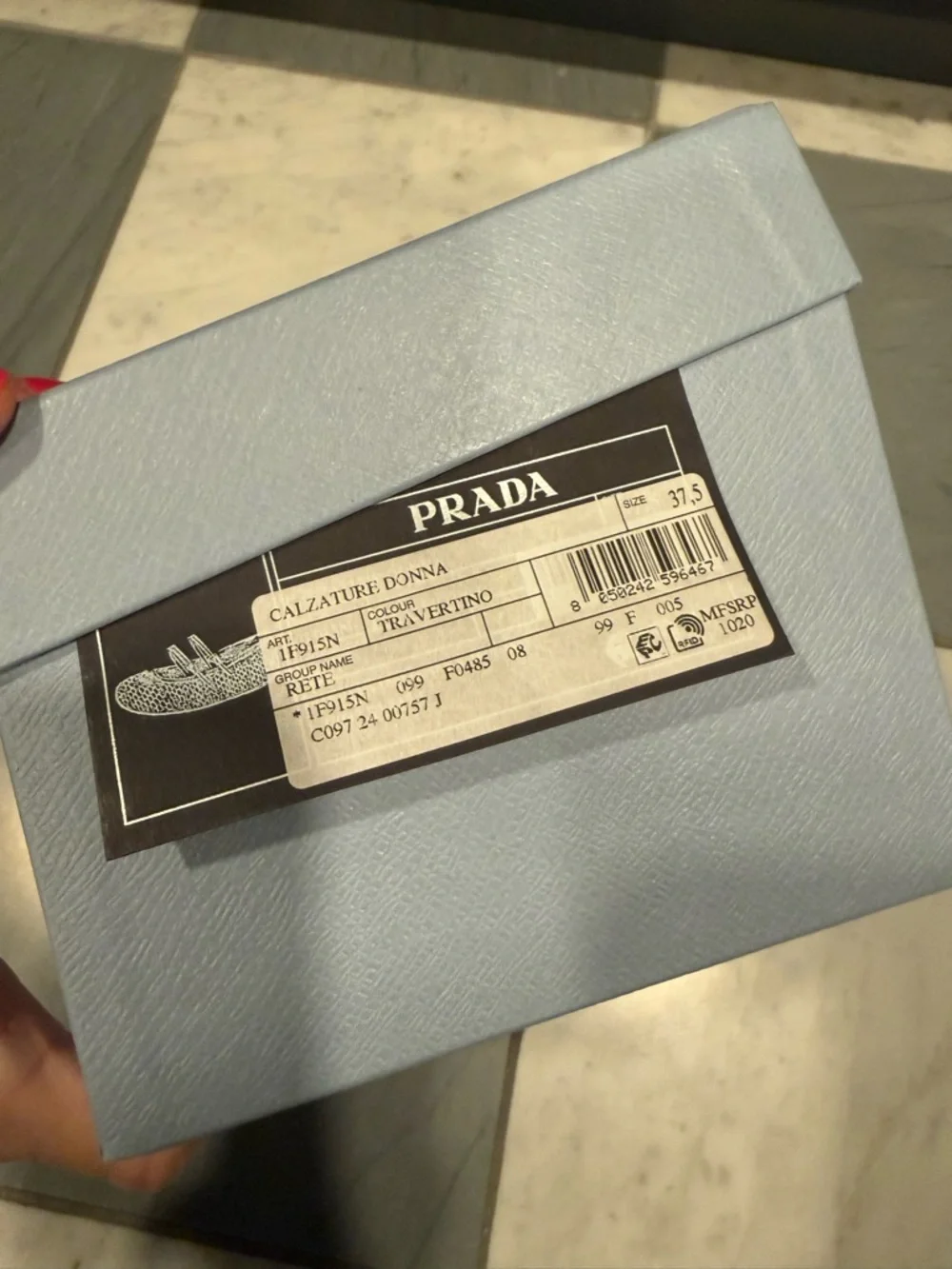 Prada Ballerina Mesh Mary Jane Flat - Picture 6 of 13